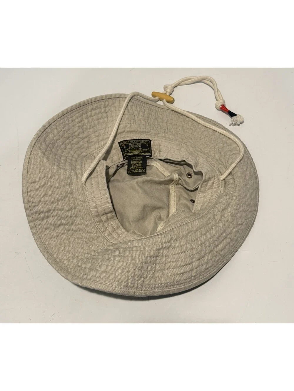 Unisex Dorfman Pacific Co Bucket Hat Size Large Beige Embroidered Philadelphia